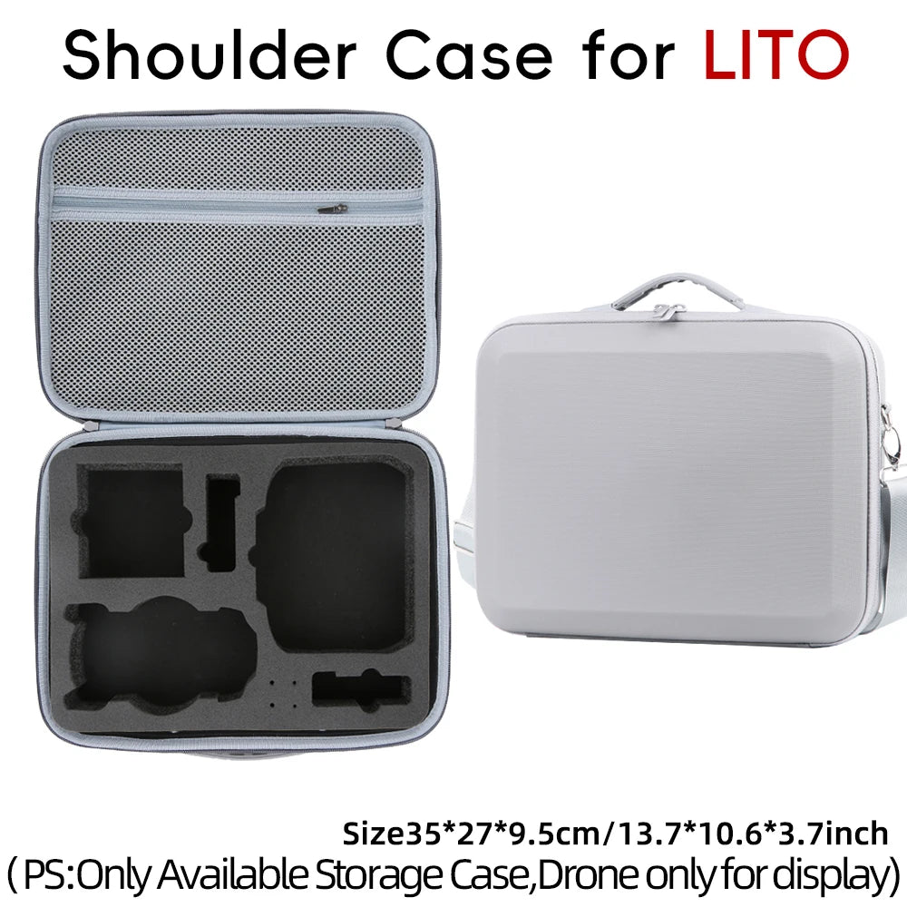 Portable Hard Carrying Case for DJI Lito 1 / Lito X1 Protective Travel Storage Bag for RC 2 / RC-N3 Remotes Drone Accessories