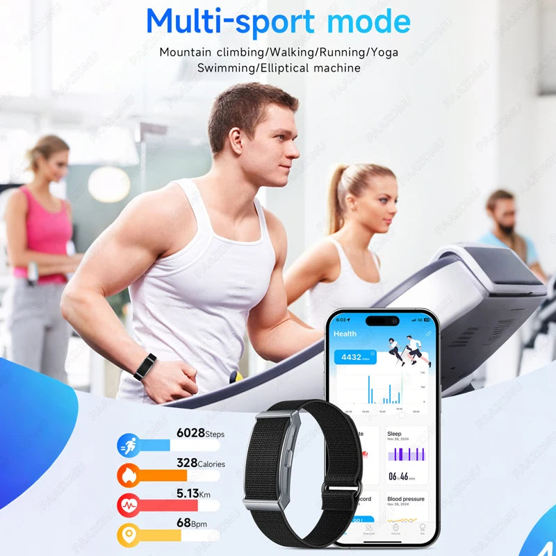 2025 New Screenless Smart Watch Men Sport Outdoors Fitness Tracker Heart Rate Monitor IP68 Waterproof Smartwatch For Andrio iOS