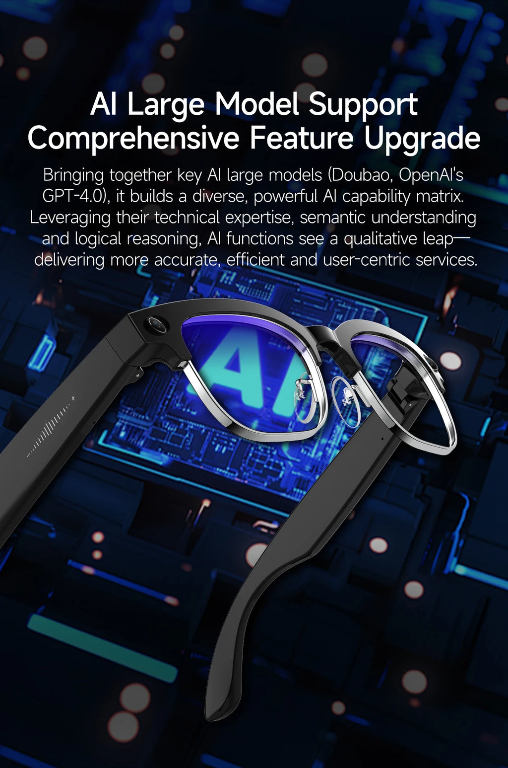 Smart Glasses 800W Camera 2026New Technologies Video Recording AI Photo Recognition Bluetooth Calls Voice Translation Sunglasses