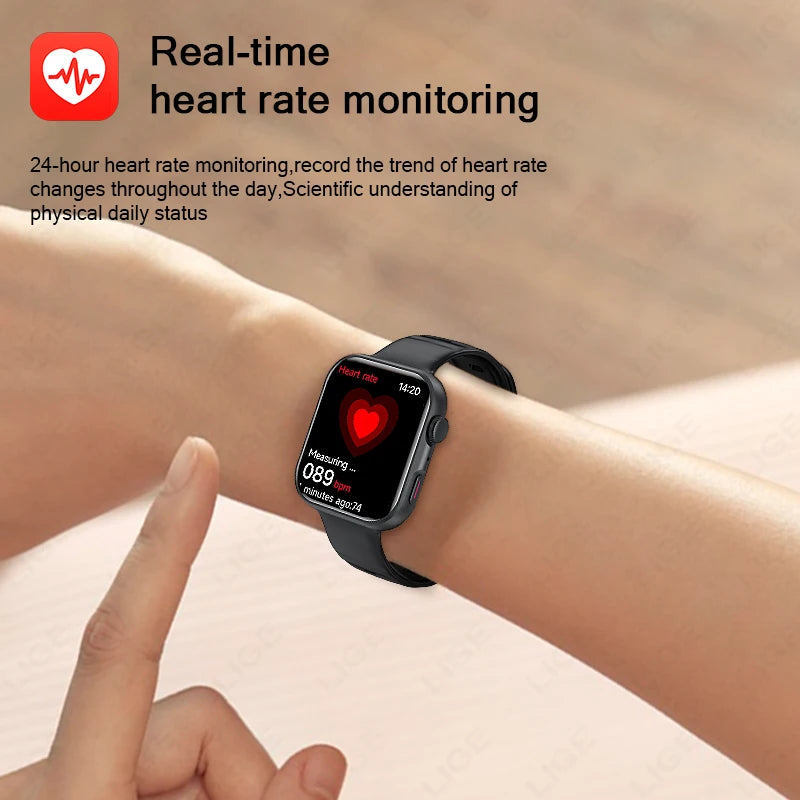 LIGE New Bluetooth Call 1.83" AMOLED Smart Watch For Android IOS Dynamic Island Men Women Sports Fitness Blood Oxygen Smartwatch