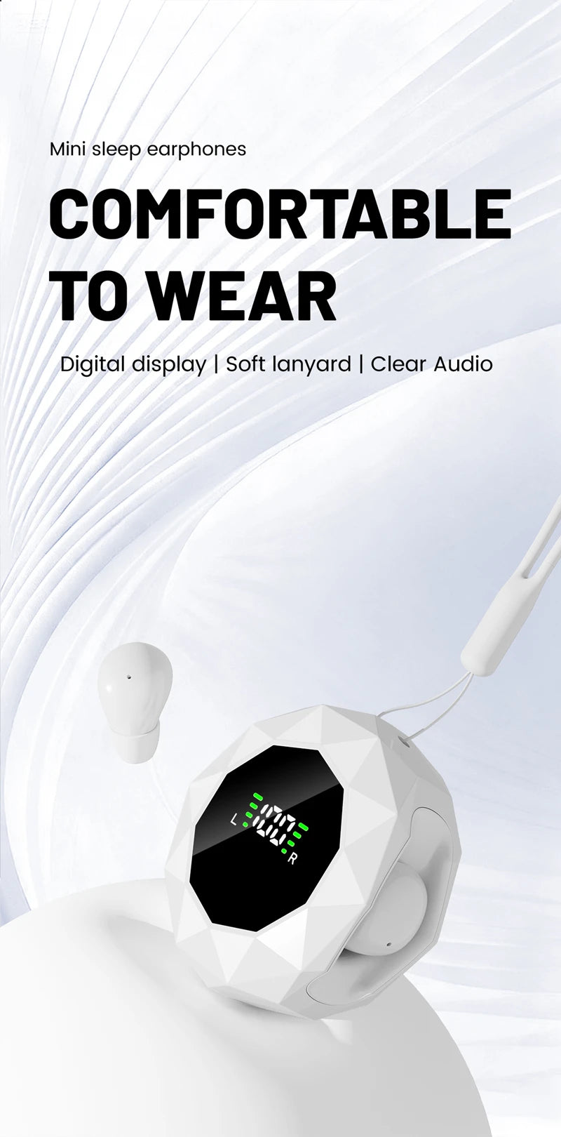 MINI Headphones Wireless Bluetooth Earphones 6.0Chip In Ear Invisible Headsets HIFI Bass Sleep Earbuds Noise Reduction Earphone