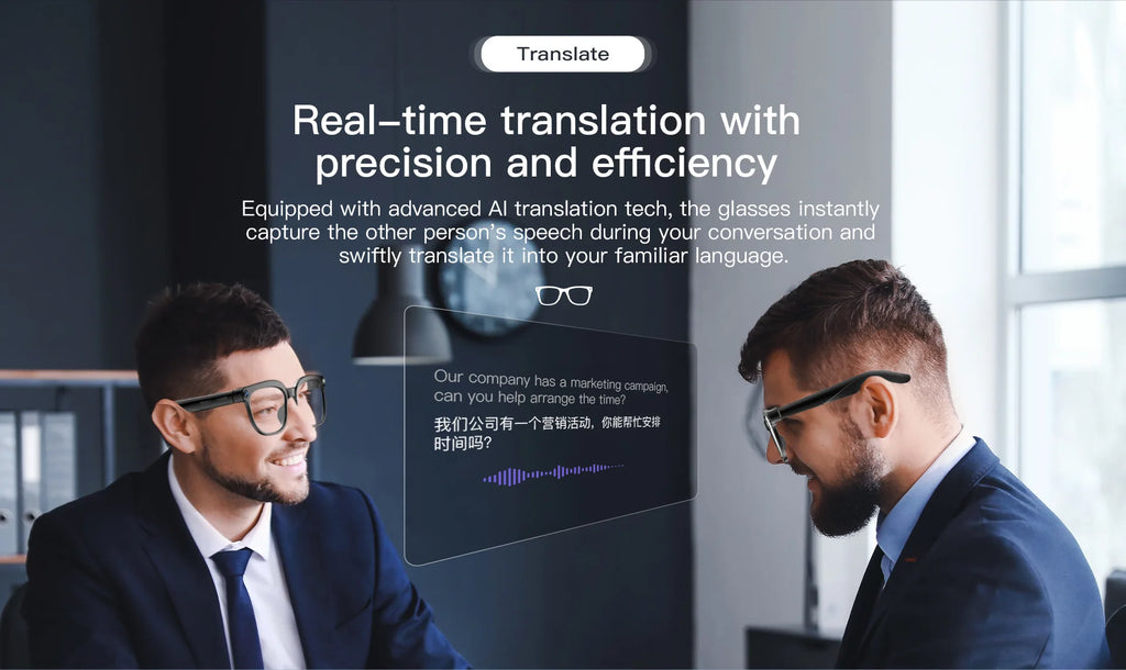Smart Glasses 800W HD Camera Video Simultaneous Interpretation Bluetooth Call Outdoor Sport AI Smart SunGlasses For Mens Women