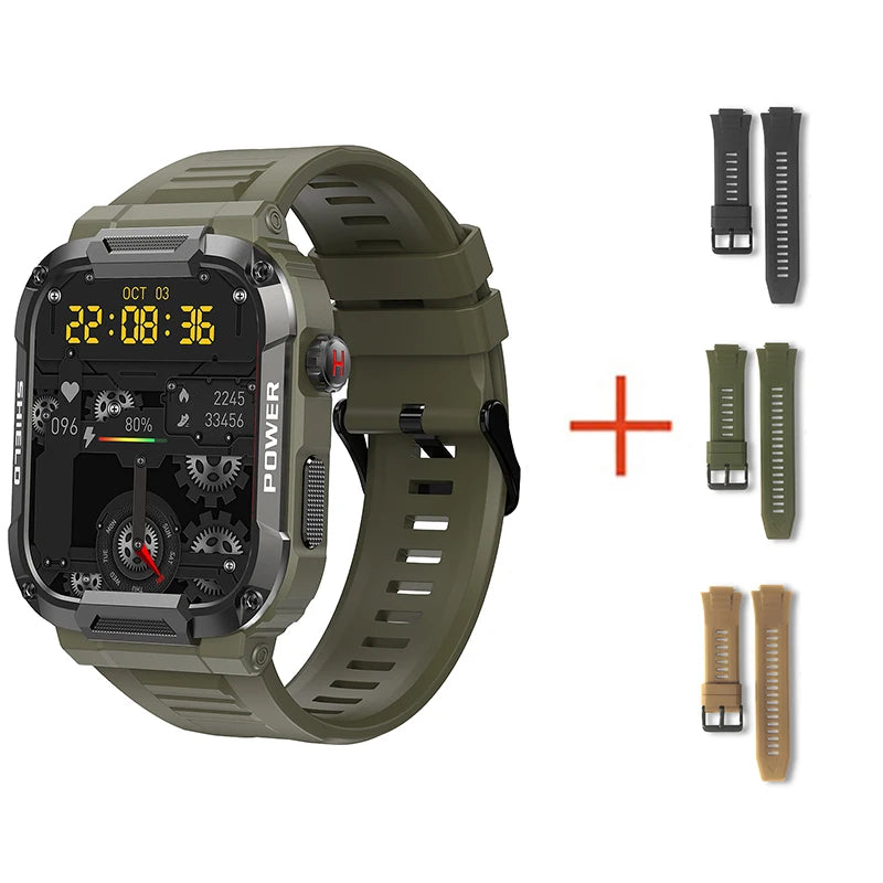 Military Smart Watch Men GPS Tracker Wireless Call Fitness Hours Waterproof Sports Smartwatch for Women Android IOS Phones 2025