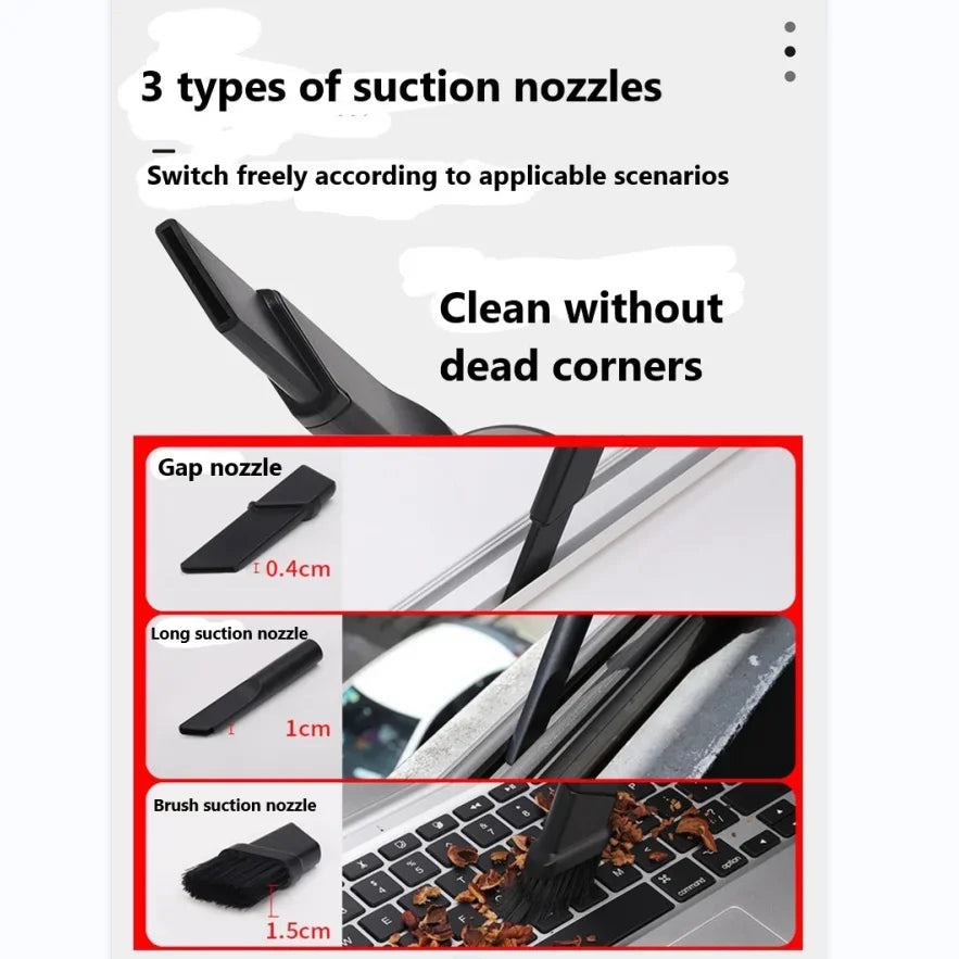 Portable Mini Handheld Car Vacuum Cleaner Small Compact Lightweight Multifunctional Auto Vacuum for Interior Cleaning Dust Pet