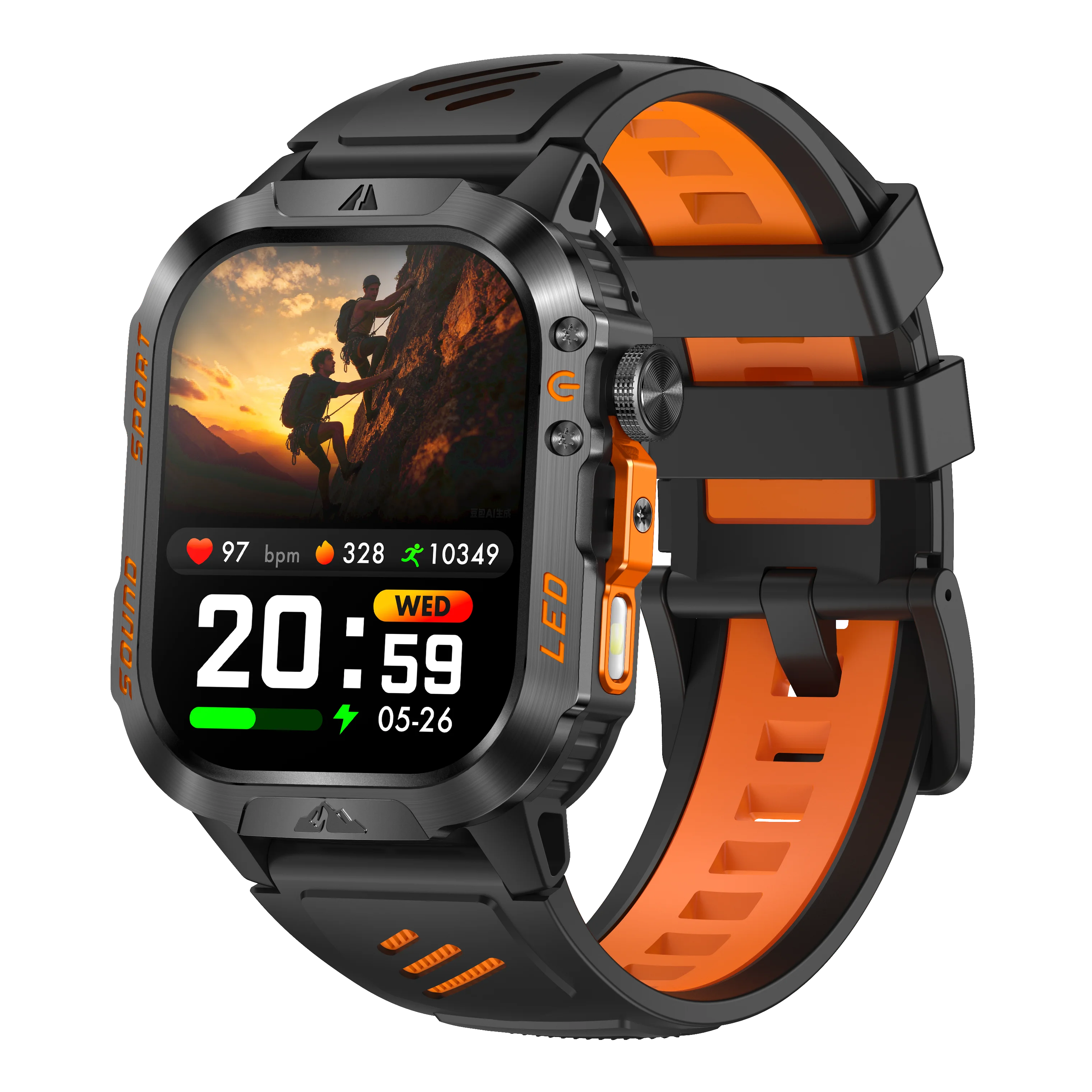 New Smart Bracelet Watch Bluetooth Call Heart Rate Blood Oxygen Pressure Weather Phyiological Cycle Sports Tracker