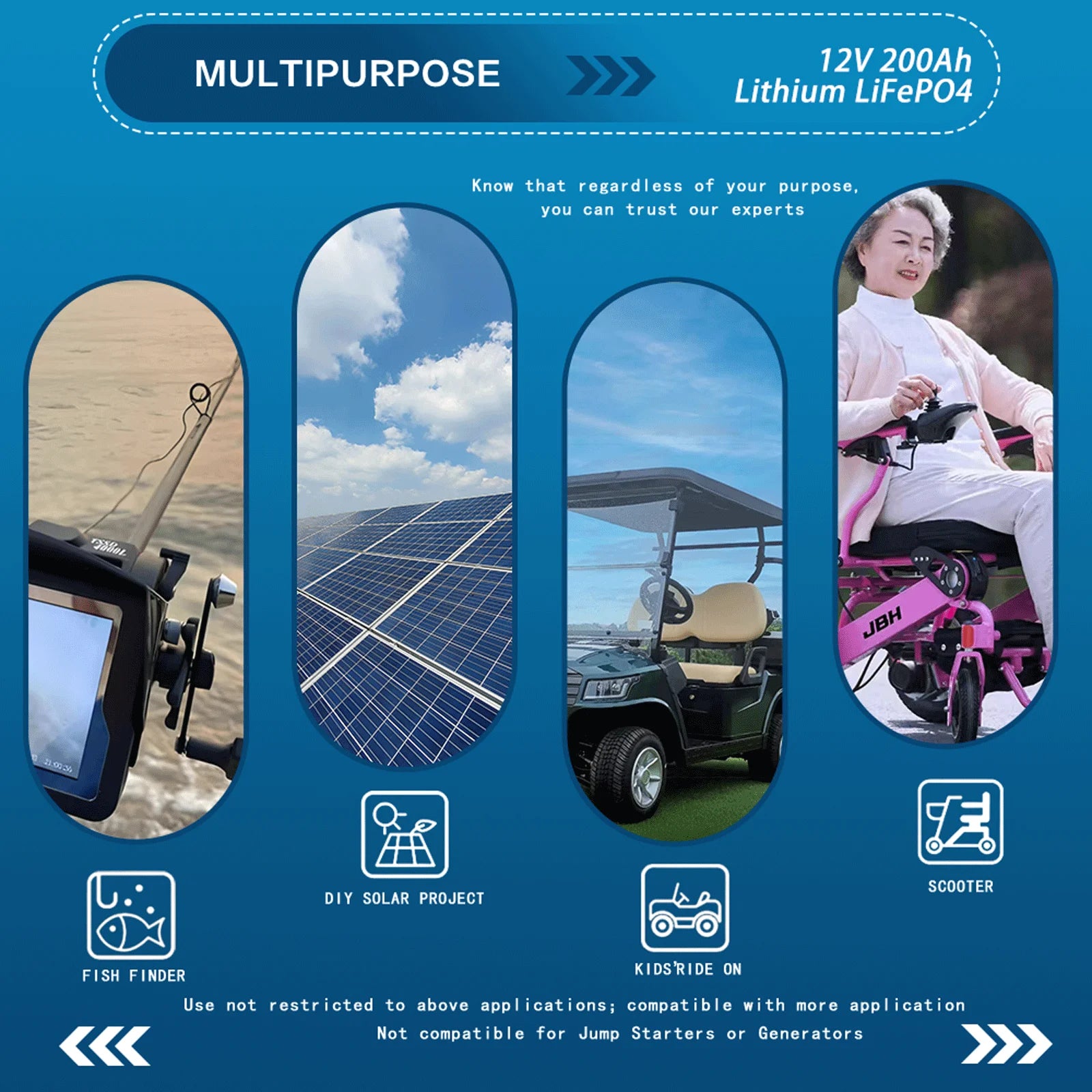12V 200Ah LiFePO4 Battery with BMS 8000+🌻Cycles,for,Off-Road Adventures🏋️& Off-Grid Homes,Solar Energy Storage,RV Travel,Boats