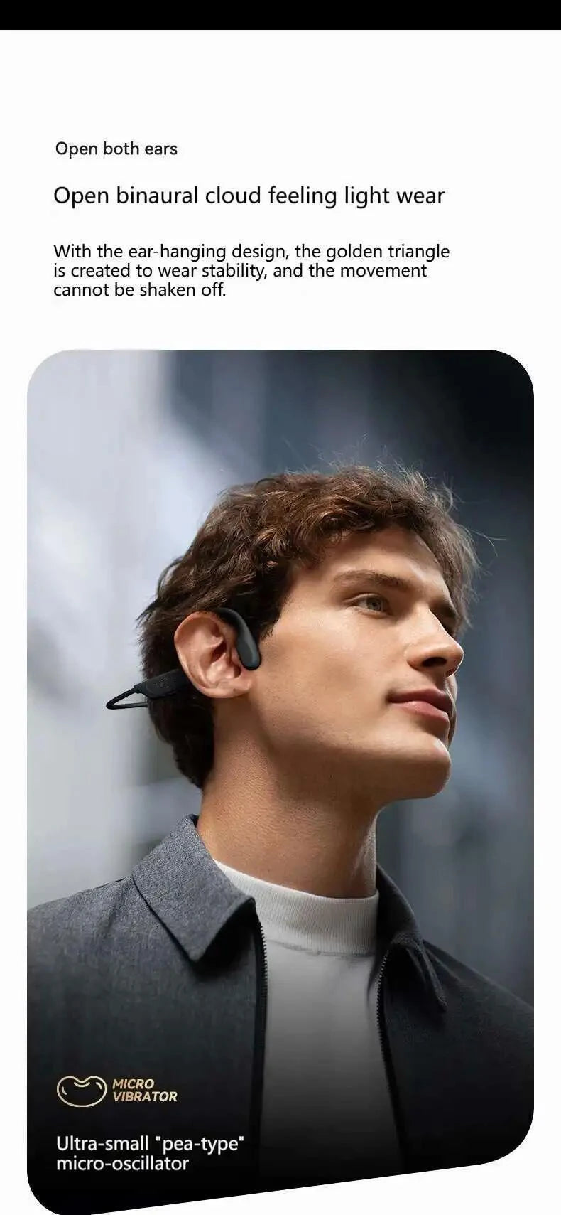 Bone Conduction Bluetooth Earphones Wireless Headset Waterproof Dual Mic Noise Reduction Type-c Charging Sports Earphone