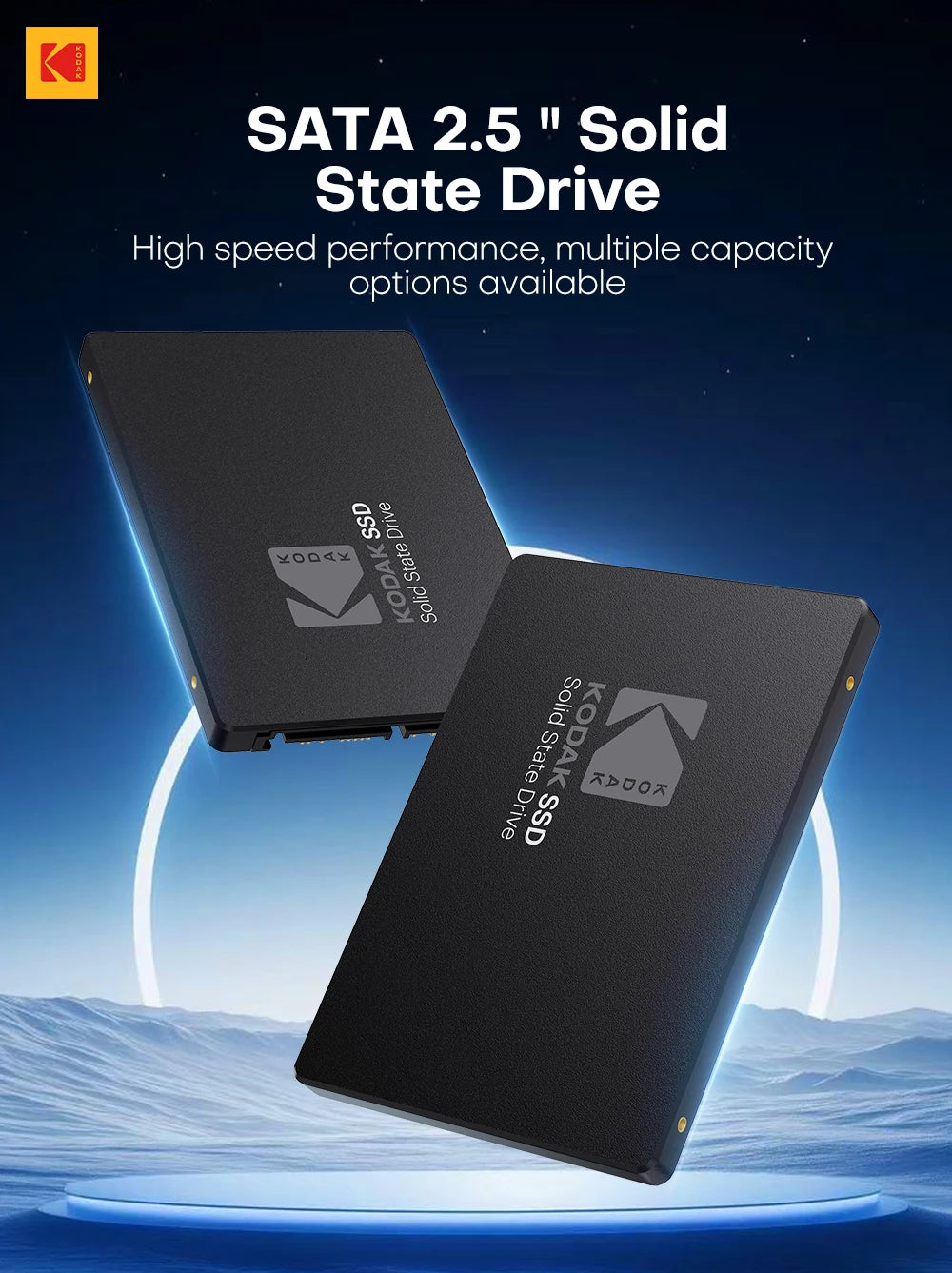 KODAK x120Pro 2.5 Inch Solid State Drive SSD SATA3.0 High-Speed Interface 550M/S Read Speed Suitable for Desktops Laptops