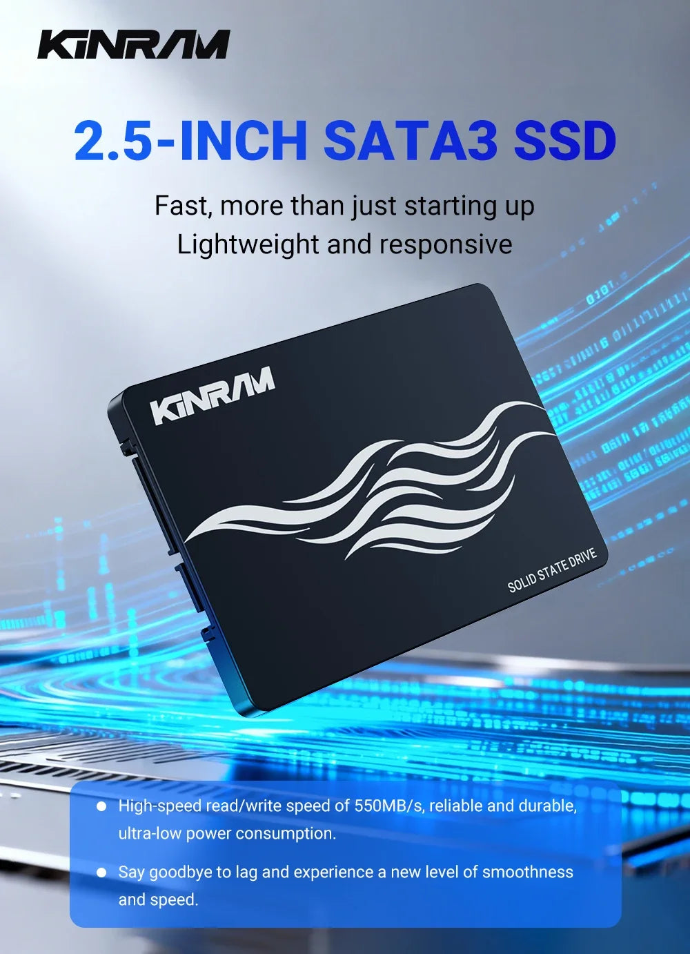 KinRam 256GB SSD 512GB 64GB 2.5 SATA 3 Desktop Hard Disk 120GB 128GB 240GB HDD Internal SATA3 Solid State Drive For PC Laptop