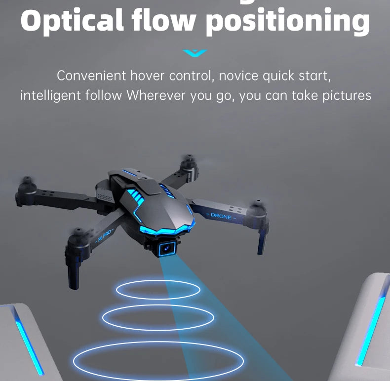 X6Pro Mini Drone 4K Professional HD Camera with Large Screen 2.4G WIFI FPV Dron Brushless Optical Flow Hover Folding Quadcopter