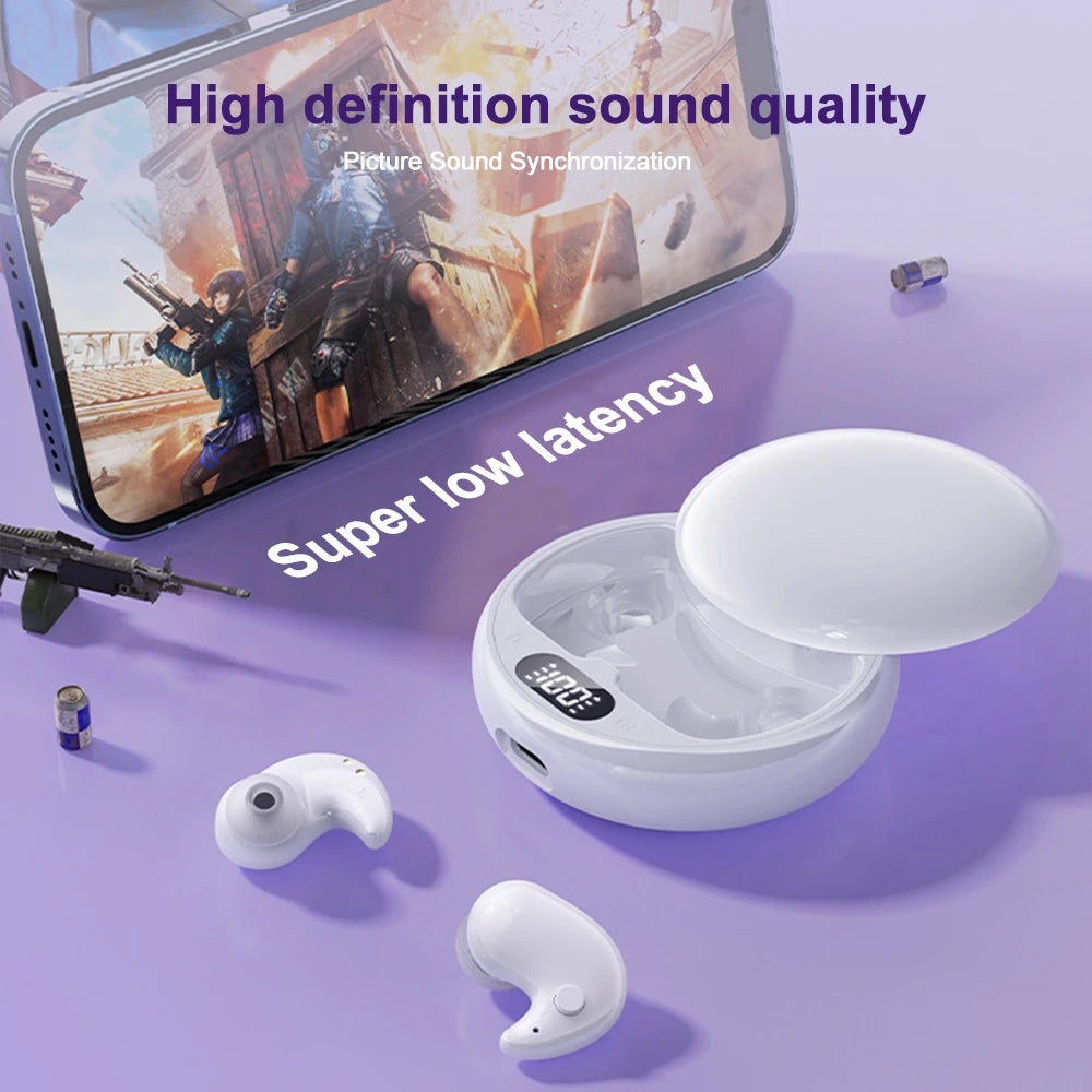 Mini Deep sleep Earbuds Bluetooth 5.3 Waterproof Earphone Noise Reduction Hidden Sports Headset Invisible Sleep Headphones