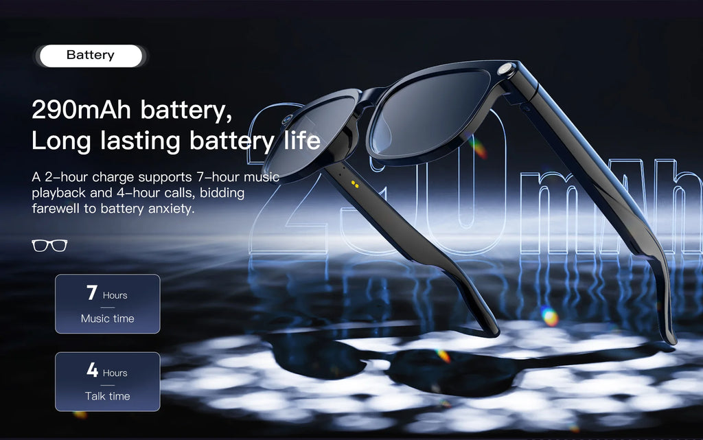 Smart Glasses 800W HD Camera Video Simultaneous Interpretation Bluetooth Call Outdoor Sport AI Smart SunGlasses For Mens Women