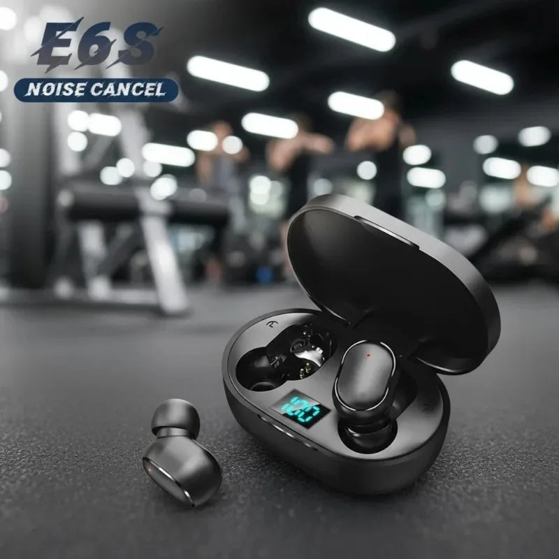 E6S Wireless Earbuds Noise Canceling Waterproof Ear Buds in-Ear Stereo Headphones with LED Display Charging Case