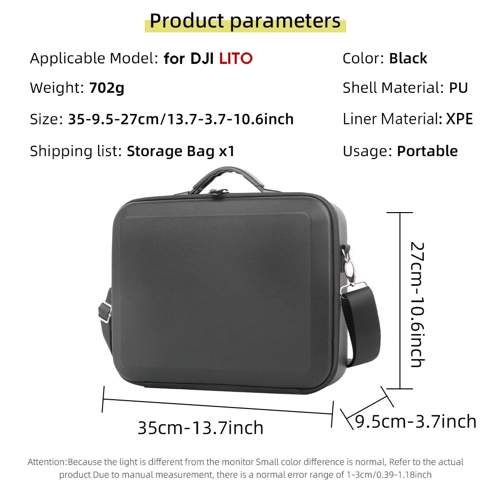 Portable Hard Carrying Case for DJI Lito 1 / Lito X1 Protective Travel Storage Bag for RC 2 / RC-N3 Remotes Drone Accessories