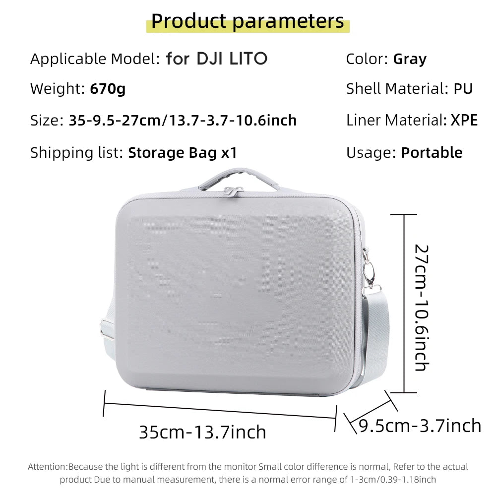 Portable Drone Carry Case For DJI LITO X1 1 Hard Shell Storage Bag Waterproof Handbag For RC 2 RC N3 Control Charger Accessories