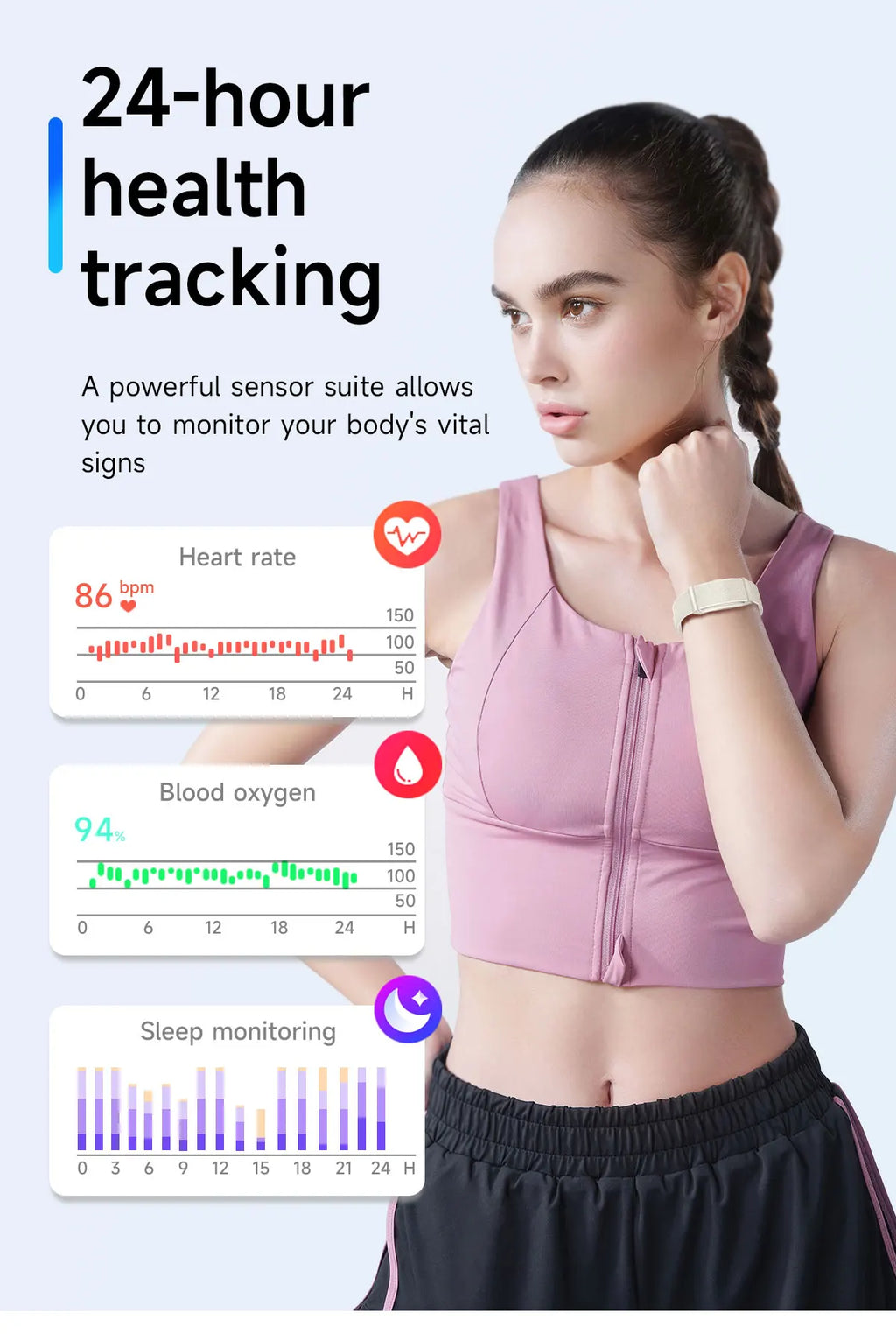 2025 New Screenless Smart Watch Men Sport Outdoors Fitness Tracker Heart Rate Monitor IP68 Waterproof Smartwatch For Andrio iOS