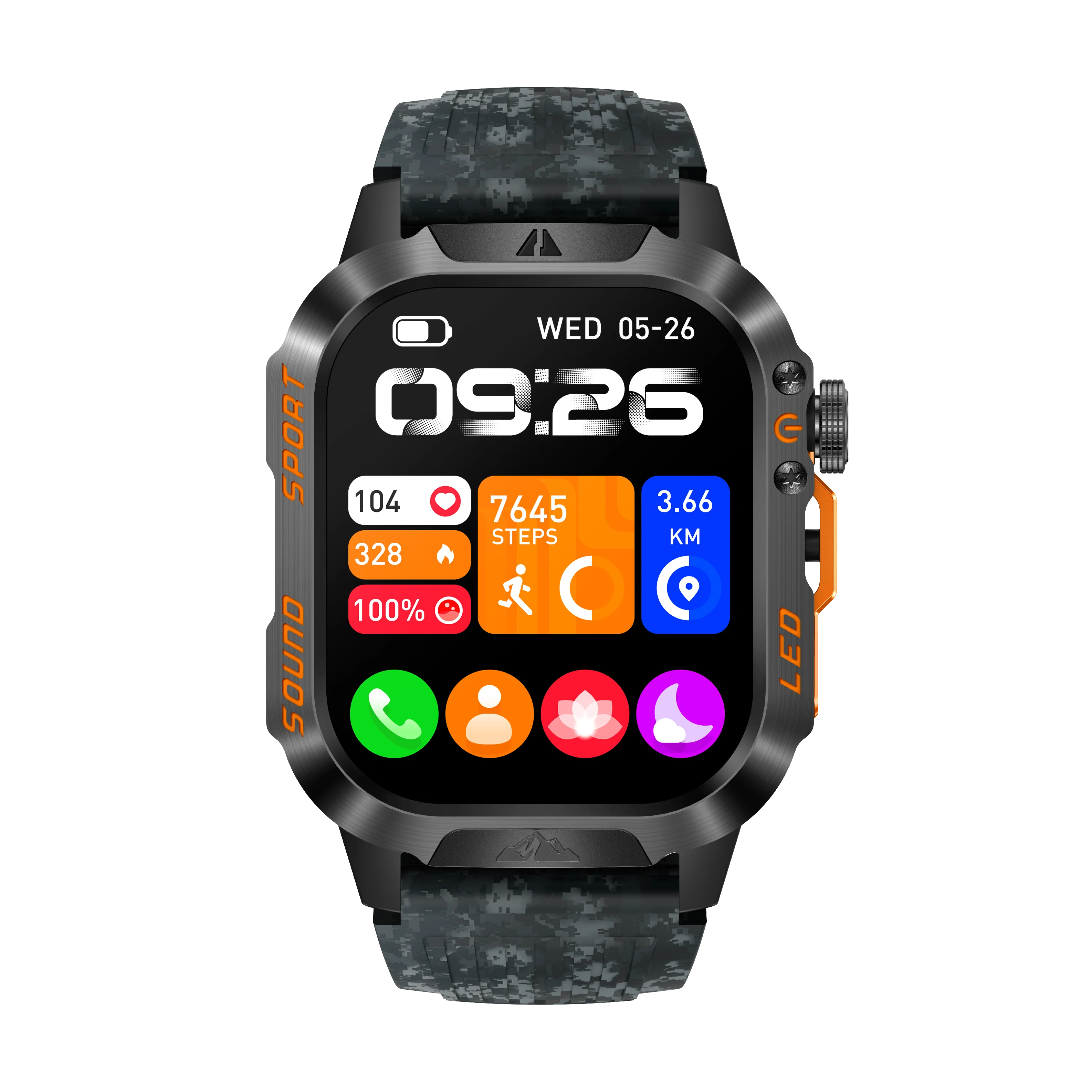 New Smart Bracelet Watch Bluetooth Call Heart Rate Blood Oxygen Pressure Weather Phyiological Cycle Sports Tracker