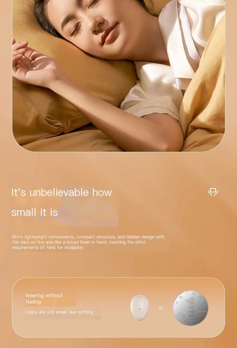 Invisible Mini Earphone Wireless Bluetooth 5.3 Noise Cancellation Painless Sleep Earphone TWS Lightweight Hifi Sports Headphone