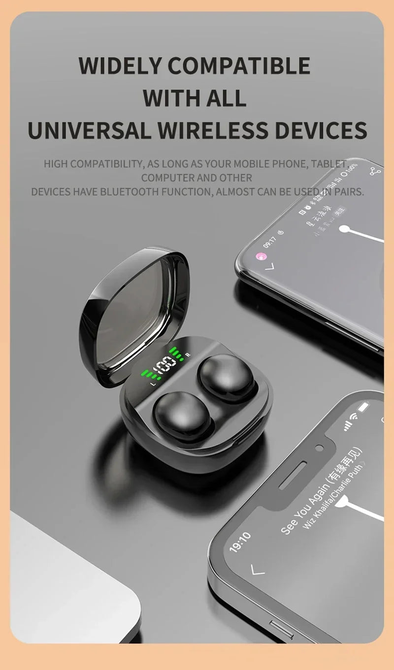 Lenovo Mini Bluetooth 5.3 Headset HD Hifi Earbuds Invisible Sleep Game Sports Headphones Touch Control Earphones for Men Women