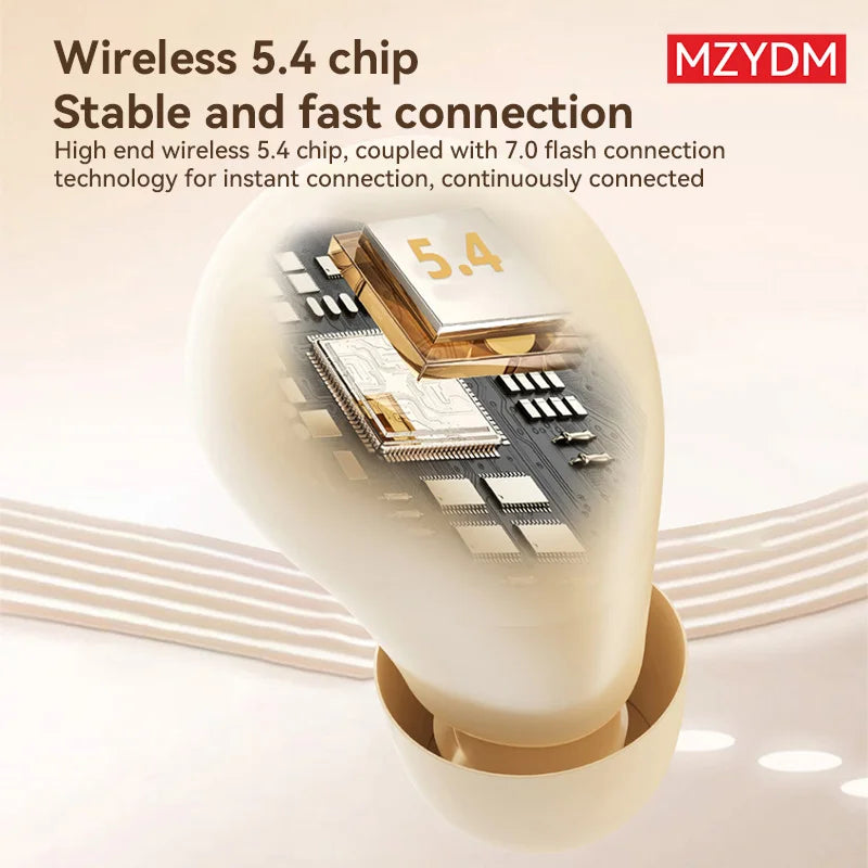 Mini Sleep Earbuds Wireless Headphones TWS Bluetooth 5.4 Earphones HIFI Stereo Noise Reduction Invisible Heasets For Home Work