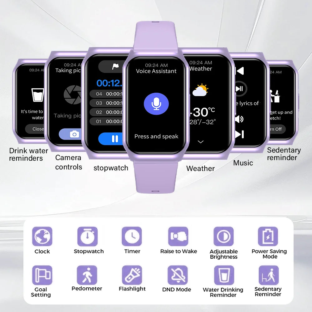 LAXASFIT New 1.45" HD Screen Smartwatch Men Women Bluetooth Call Voice Sport Fitness Tracker Smart Watch For Android IOS