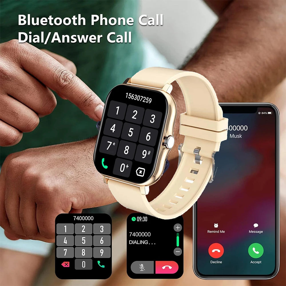 1.83'' Sports Smart Watch Fitness Clock Health Monitor Waterproof Smartwatch Wireless Call Watches For Men Women Android Ios New