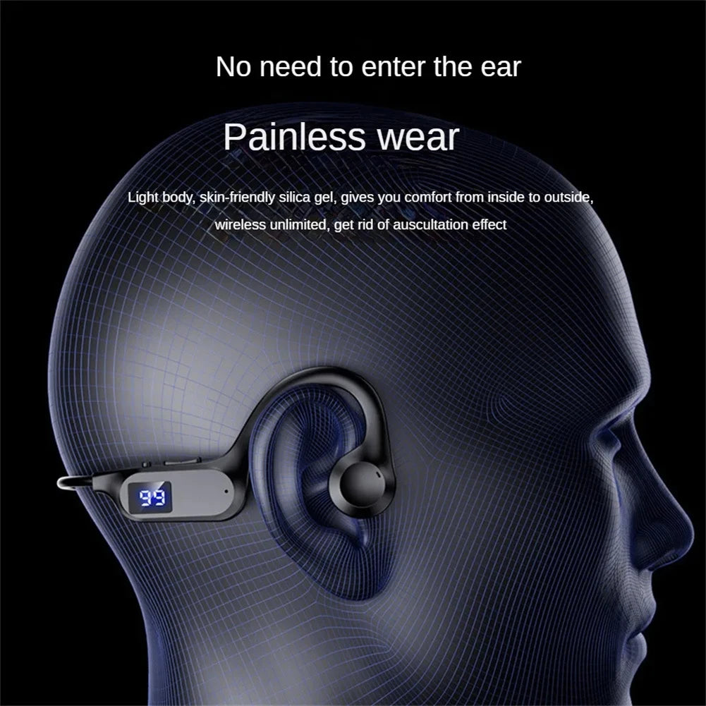 Bone Conduction Headphones-compatible Wireless Headset Waterproof Sports Headset Ear Hanging Type Bilateral Stereo Earphones