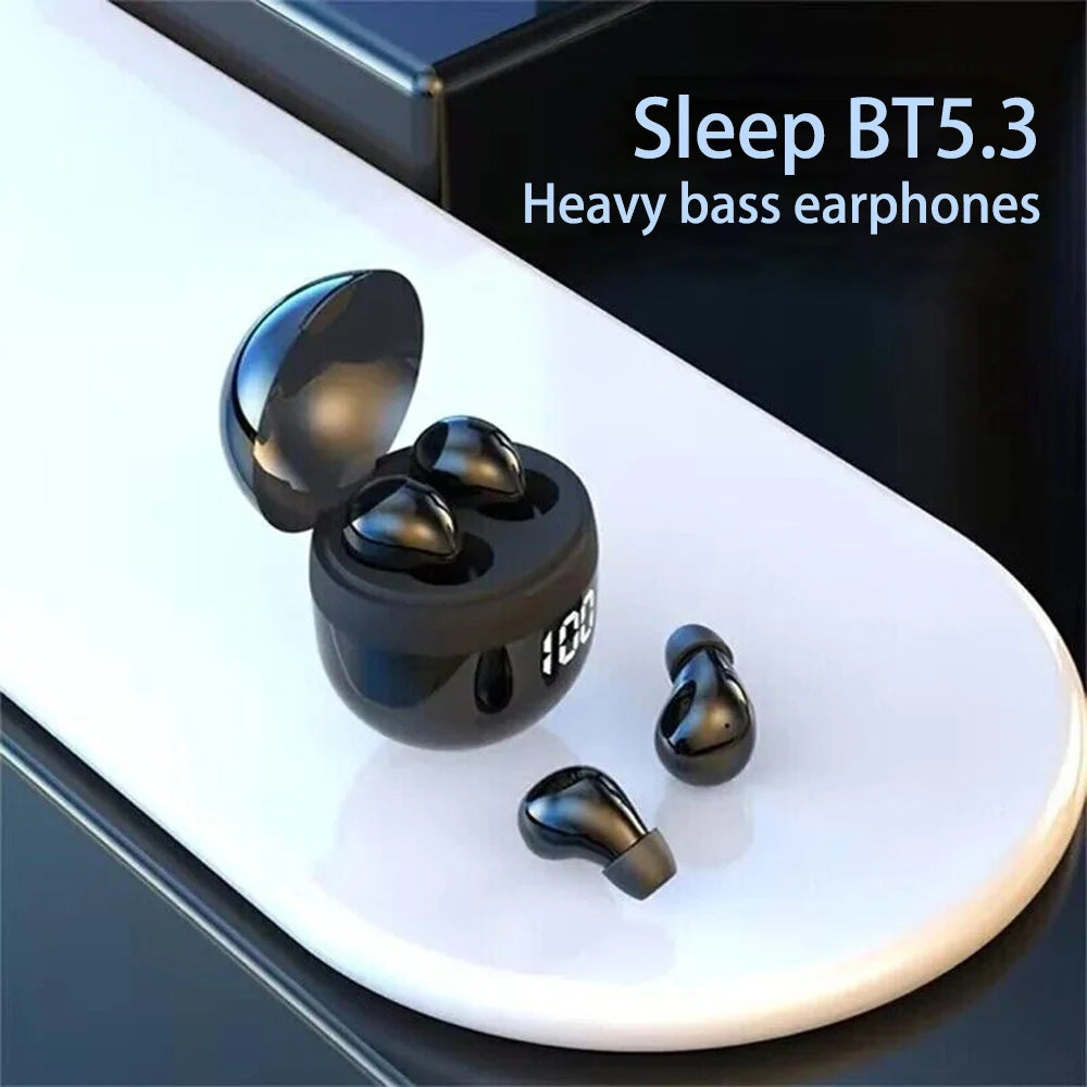 Sleep Invisible Bluetooth Earphone Mini Wireless Headphones IPX5 Waterproof HiFi Stereo Noise Cancelling In Ear Headset Earbuds