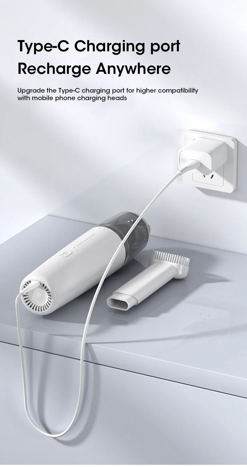 New Car Vacuum Cleaner Mini Convenient Vacuum Cleaner Multi Functional Wireless Handheld Vacuum Cleaner Strong Suction Low Noise