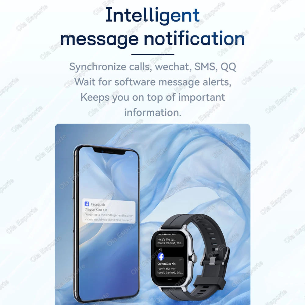 New Smart Watch Android IOS Phone 2.01'' Inch Color Screen Bluetooth Calls Blood Oxygen Monitor smartwatch For Women Men Gifts
