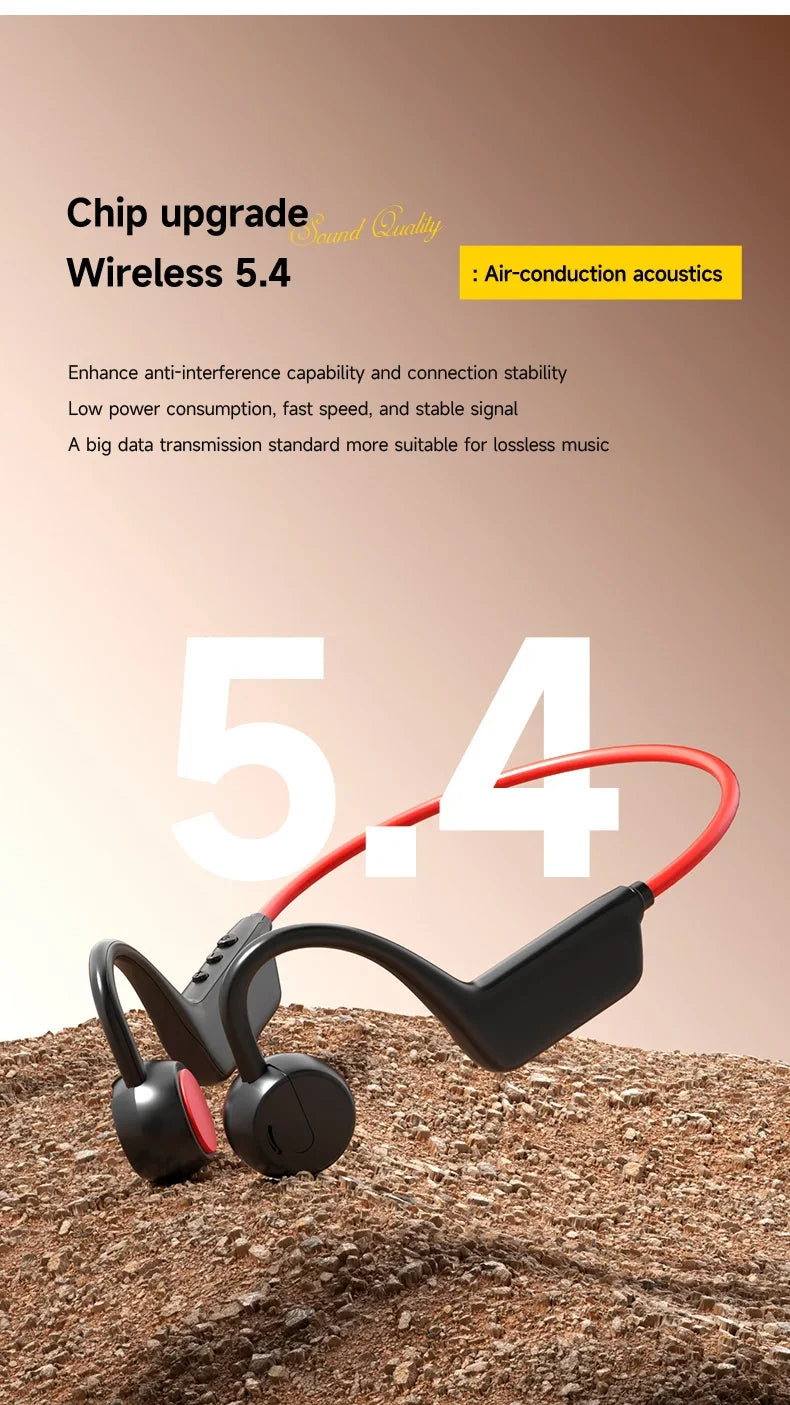 Bone Conduction Headset Wireless Swimming Sports Headphone IPX8 Bluetooth 5.4 With Mic Waterproof Exercise Fitness 2026 NEW