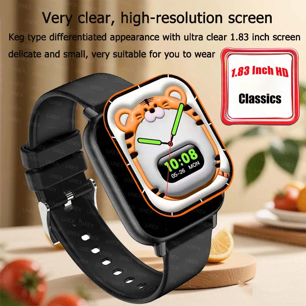 1.83'' Sports Smart Watch Fitness Clock Health Monitor Waterproof Smartwatch Wireless Call Watches For Men Women Android Ios New