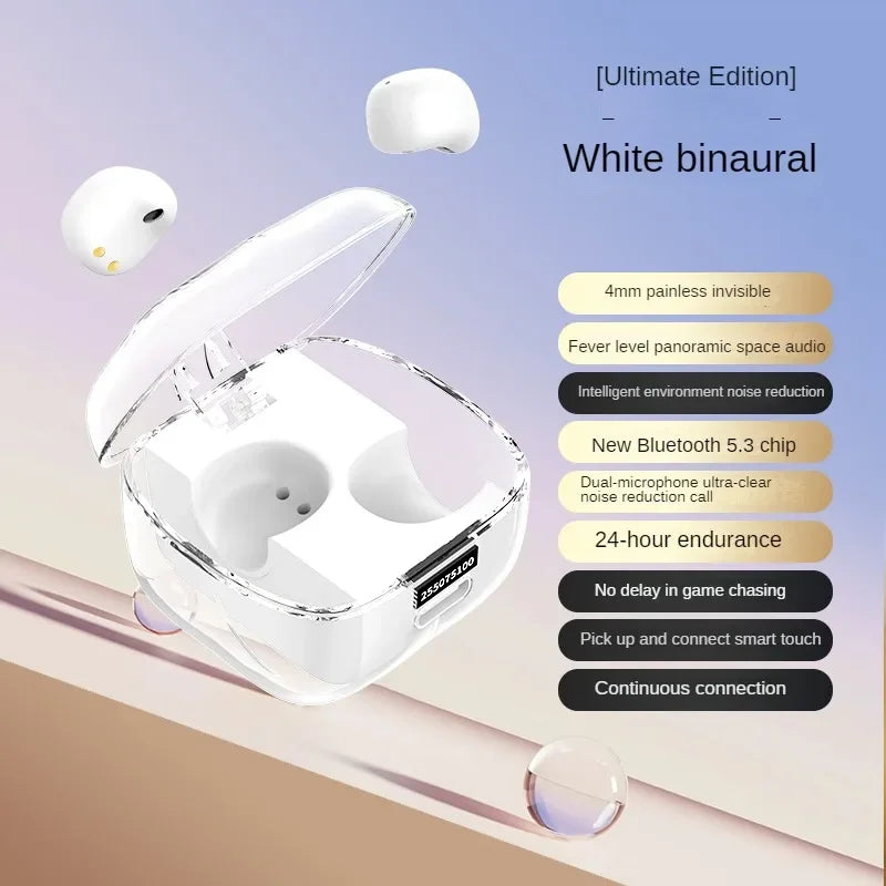 NEW Mini Sleep Earphones Wireless Invisible Earbuds Bluetooth 5.3 Headphones Noise Reduction Waterproof Sports Headsets With Mic