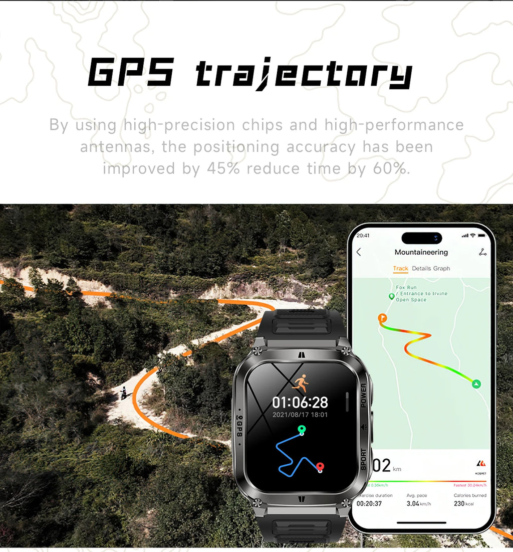 Smart Watch Men Women 1.83" AMOLED Screen 1000mAh Bluetooth Call Sports Fitness Bracelet IP68 Waterproof Smartwatch For Android