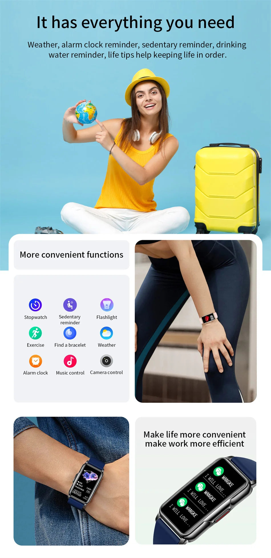 2024 New Sports Smart Watch Men Women 1.47-inch Full Touch GPS Fitness Tracker IP67 Waterproof Smartwatch For Android IOS Phone