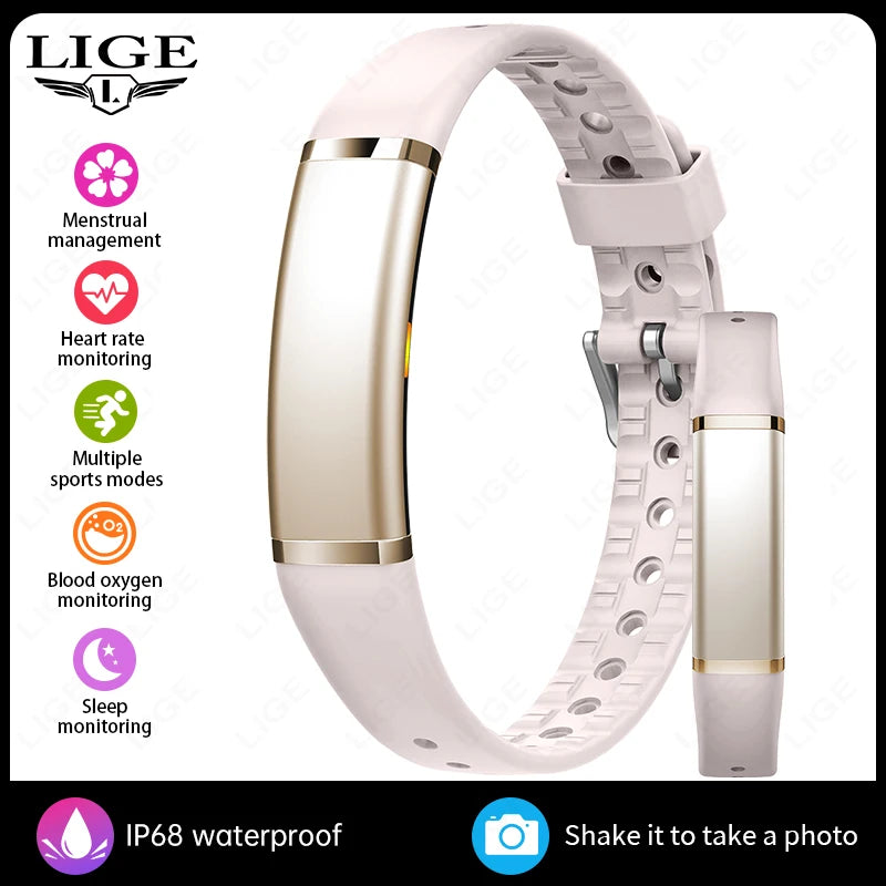 LIGE No Screen Smart Bracelet Blood Oxygen Health Monitor Watches Waterproof Sports Fitness Women's Smart Watch for Android ios