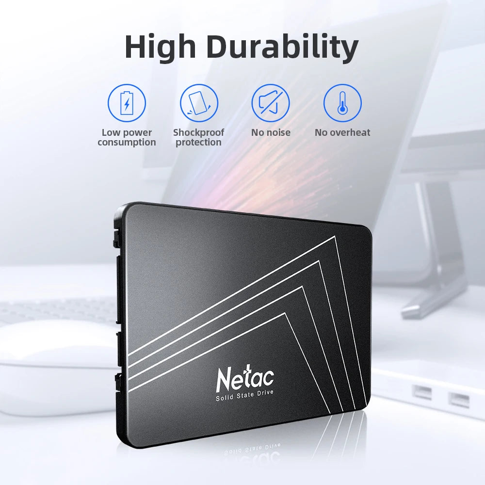 Netac 128gb 256gb 512gb 1tb 2tb SSD SATA SATA3 2.5 Inch Internal Solid State Hard Drive Disk SSD for Desktop Laptop