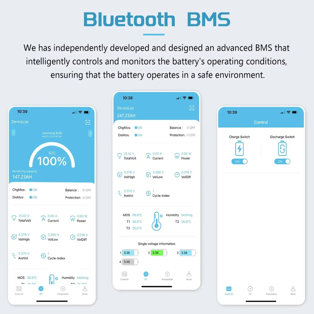 LiFePO4 48V 300Ah Battery Pack 6000 Cycles Bluetooth RS485 CAN BMS 51.2V 100Ah 120Ah 150Ah 200Ah Lithium Battery EU STOCK NO TAX