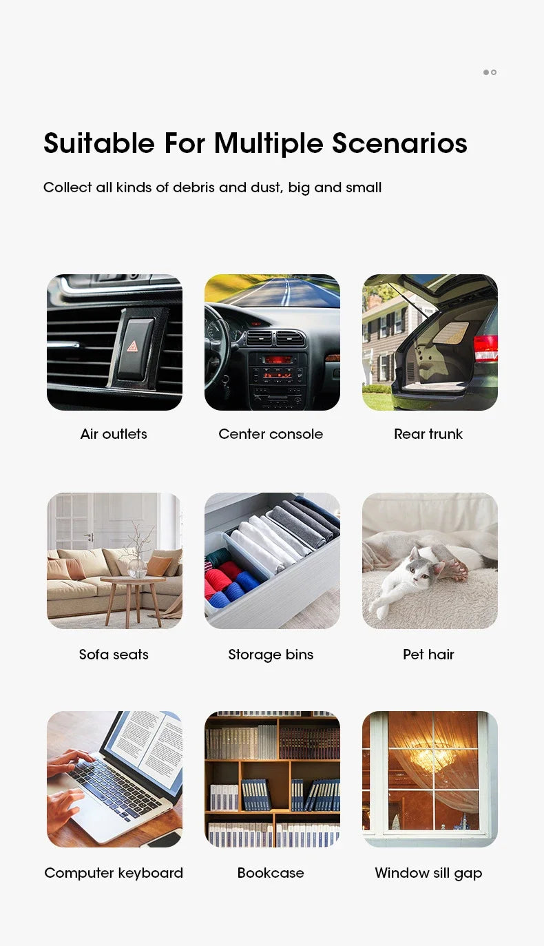 Car Vacuum Cleaner Mini Convenient Vacuum Cleaner Multi Functional Wireless Handheld Vacuum Cleaner Strong Suction Low Noise