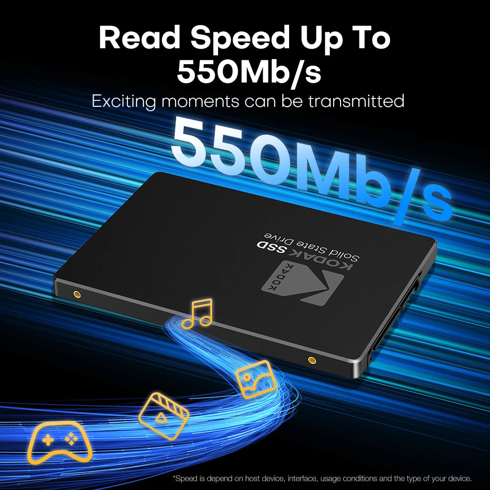 KODAK x120Pro 2.5 Inch Solid State Drive SSD SATA3.0 High-Speed Interface 550M/S Read Speed Suitable for Desktops Laptops