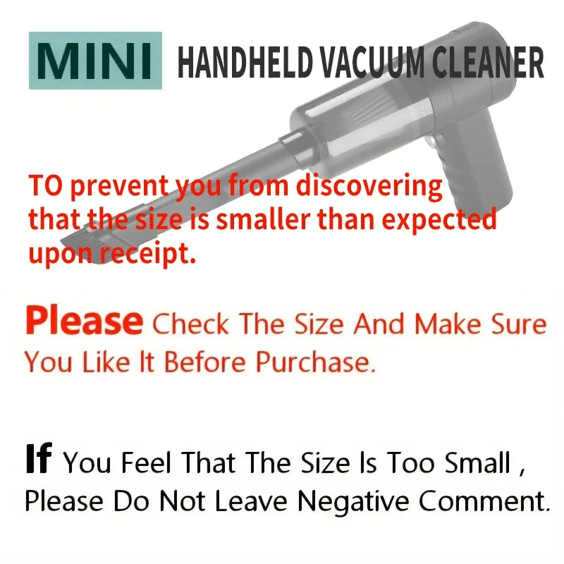 Portable Mini Handheld Car Vacuum Cleaner Small Compact Lightweight Multifunctional Auto Vacuum for Interior Cleaning Dust Pet