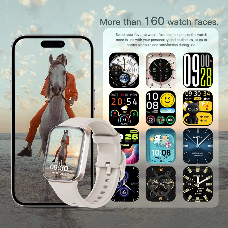 Original Sport Wrist Smartwatch Bluetooth Call Luxury Ladies Fitness Waterproof Smart Watches for Man Woman iOS Android 2026 New