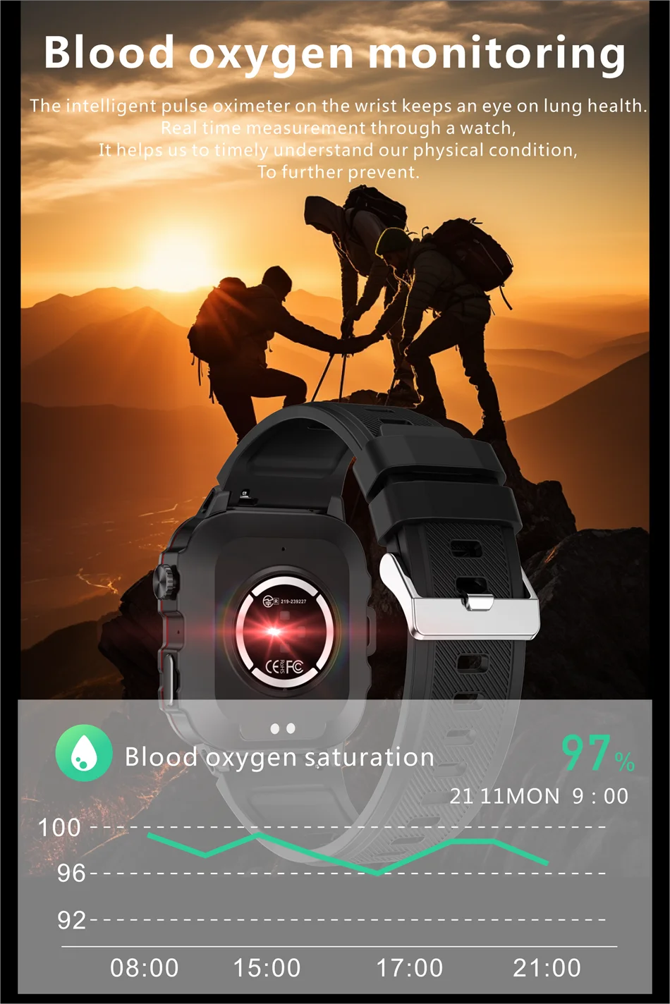 LIGE Military Smart Watch Men Outdoor Sports 3ATM Waterproof  Blood Oxygen Bluetooth Call Watches Men Smartwatch For Android New