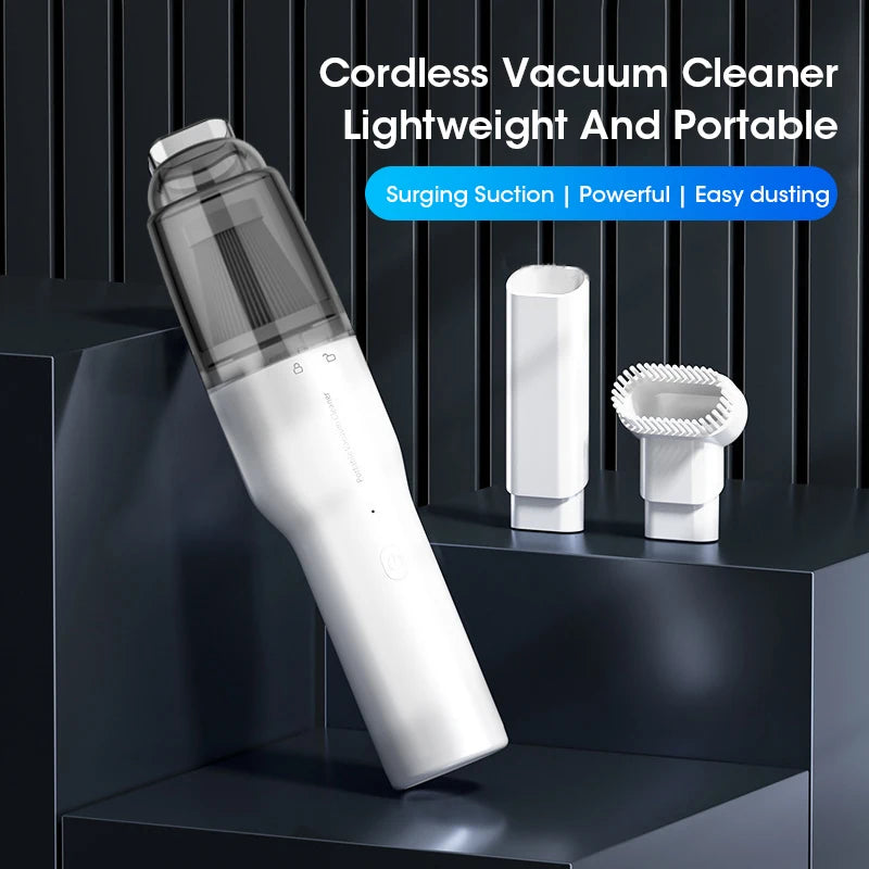 Multi-Functional Mini Wireless Handheld Car Vacuum with Strong Suction Low Noise Portable Essential for Home and Car