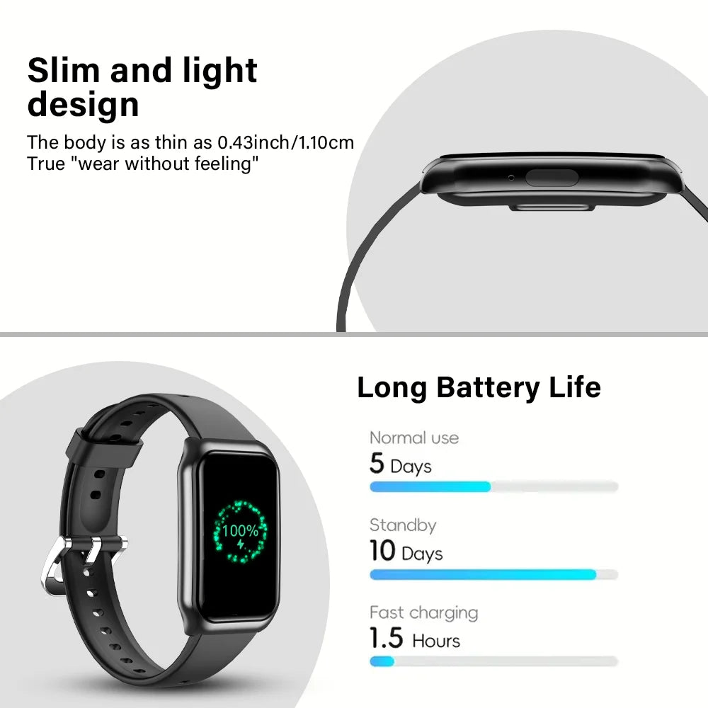 LAXASFIT New 1.45" HD Screen Smartwatch Men Women Bluetooth Call Voice Sport Fitness Tracker Smart Watch For Android IOS