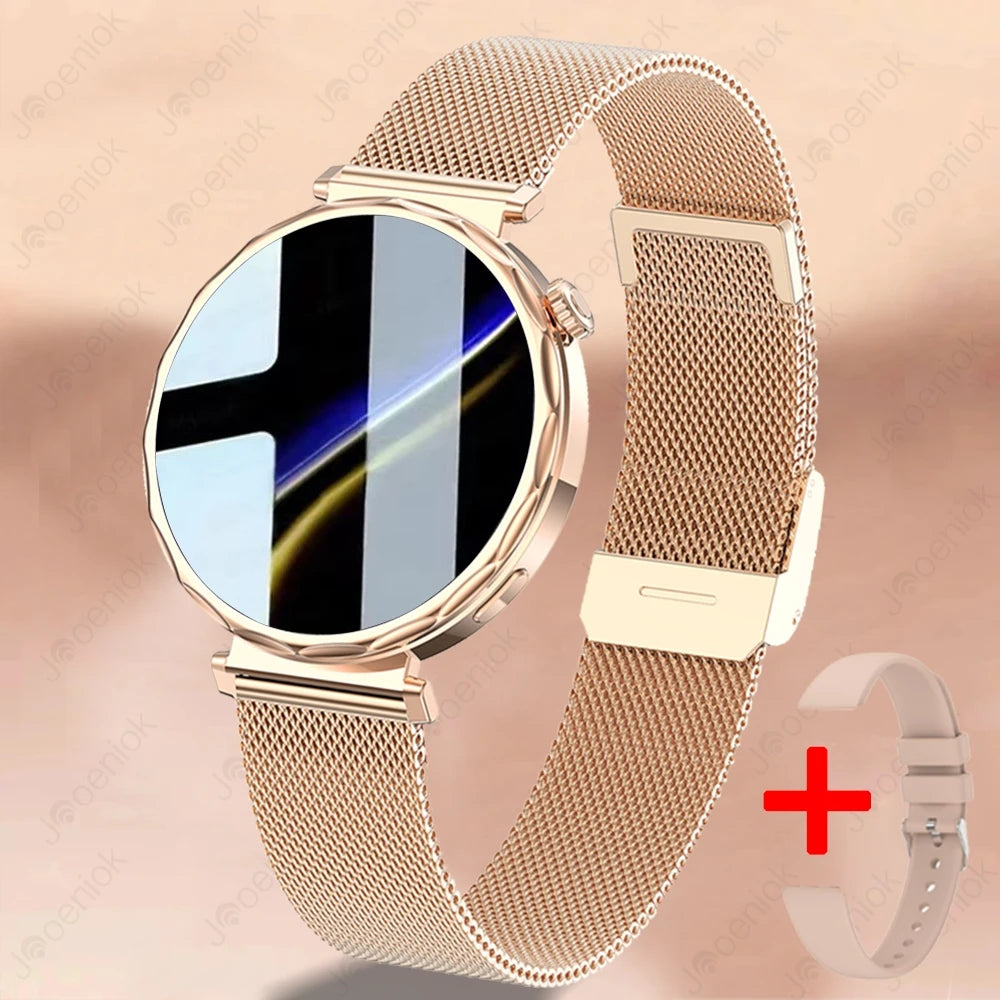 Bluetooth Call Smartwatches Ladies AMOLED HD Screen Heart Rate Monitor Bluetooth Call IP68 Waterproof Smart Watch 2025 New