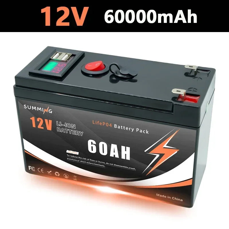 12V LiFePO4 150Ah Lithium Battery 4300+ Deep Cycles, for Power Wheels Toys, Scooter, Radio, Kayak Fish Finder, Solar Panel