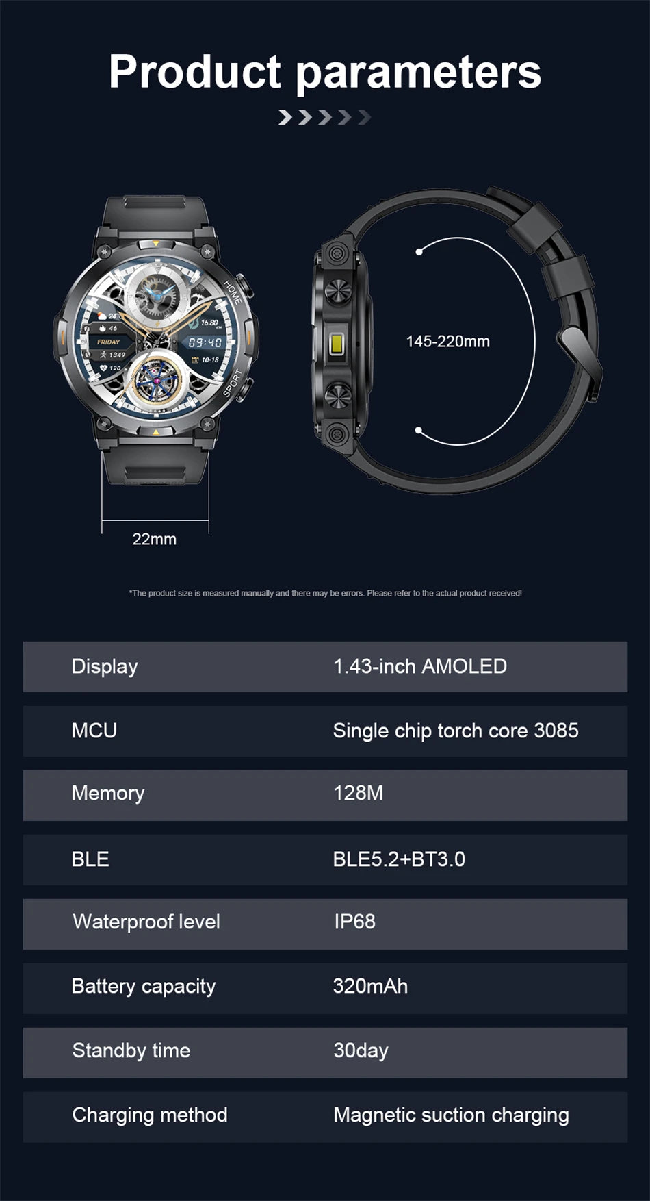 LIGE Smart Watches Men's Rugged Military Bluetooth Call IP68 Waterproof Sports Fitness Outdoor Health Smartwatch For Android IOS