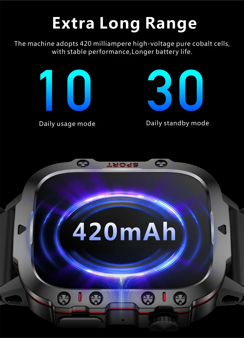 LIGE Military Smart Watch Men Outdoor Sports 3ATM Waterproof  Blood Oxygen Bluetooth Call Watches Men Smartwatch For Android New