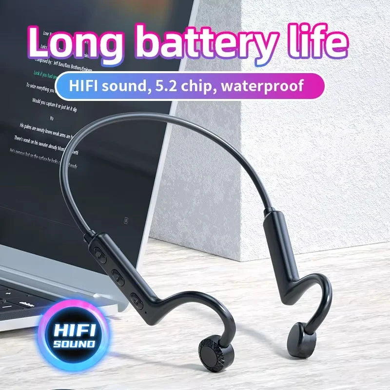 Bone Conduction Bluetooth Headphone TWS Sport Earphones Waterproof Stereo Wireless Headset With Mic Ear Hook For iPhone Xiaomi
